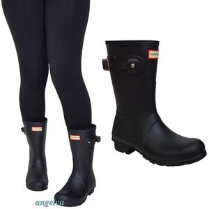 New Hunter original short rain boots black pull on winter outdoor classic winter